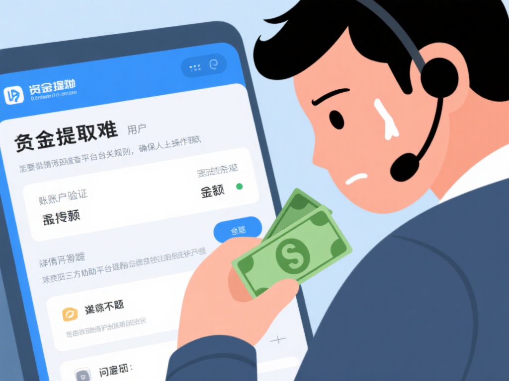 面对资金提取困难，用户首先需要保持冷静，并采取合理